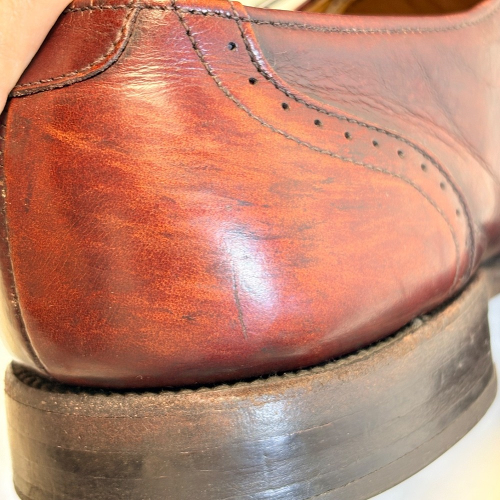 Allen Edmonds Kingswood Wingtip Oxford Men's Shoe Burgundy 11.5 B.Classic Preppy - Picture 4 of 16